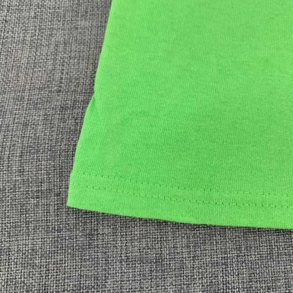 Gildan Heavy Cotton Neon Green Graphic T-Shirt Small V-Neck "Relaxin in the Sun - Picture 11 of 13